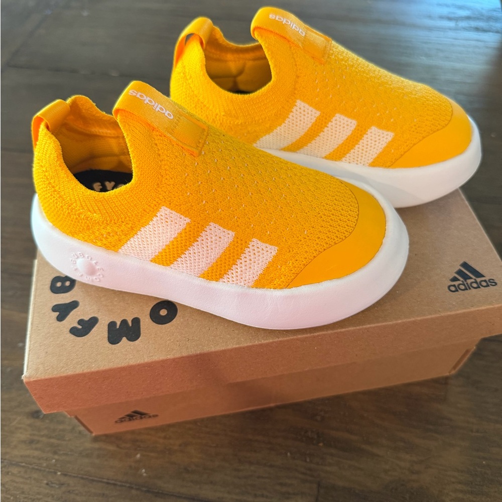 Adidas Kids Bright Orange Slip-On Sneakers